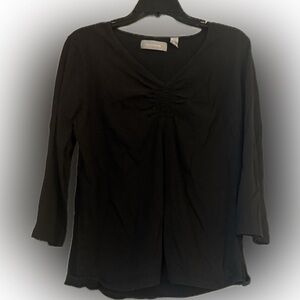 Liz Claiborne Black Long Sleeve Top
